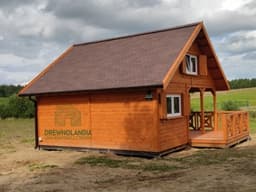 Fabian IV – domek letniskowy z tarasem i antresolą, w nowoczesnym stylu Drewnolandia