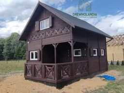 Fabian IV – letniskowy domek drewniany o powierzchni 35 m², wykonany przez Drewnolandia