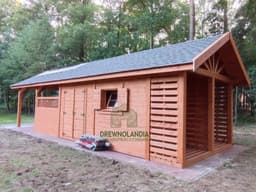 Drewniana wiata samochodowa Oliwia, powierzchnia 33 m², idealna do ogrodu