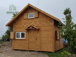 Domek letniskowy Wiktor II, 25m², z antresolą, wykonany z drewna