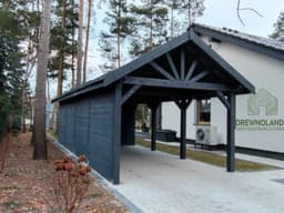Drewniana wiata samochodowa Agnieszka, powierzchnia 18 m², solidna konstrukcja