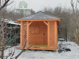 Drewniany domek Jędrzej na działkę, wymiary 5x3 m