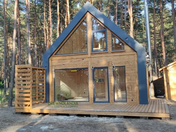 Dom rekreacyjny całoroczny CRK9 - nowoczesna stodoła - 47 m2