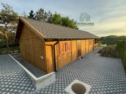 Parterowy domek letniskowy Antoni, drewniany, o powierzchni 70 m²