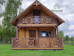 Letniskowy domek drewniany Igor, 25m², z balkonem, nowoczesny projekt