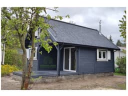 Fabian IV – domek letniskowy z antresolą, nowoczesny projekt Drewnolandia