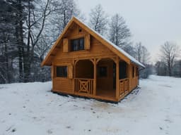 Domek letniskowy drewniany z antresolą Wiktor IV V2 – 35 m² - zdjęcie 54
