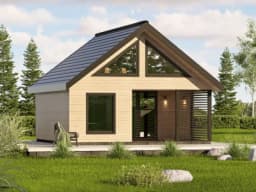 Drewniany domek CRA4 – elegancki projekt całoroczny w wersji V2
