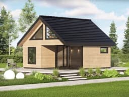 Domek CRA4 V2 – komfortowy całoroczny projekt z drewna