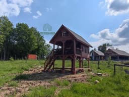 Drewnolandia - domek dziecięcy Kitty IV, przestronny, z antresolą, idealny do zabawy