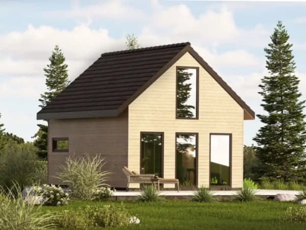 Domek CRP2 V2 – elegancki projekt drewniany na działkę