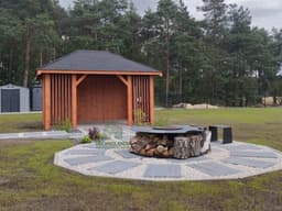 Drewniana altana Branda 4x4 m – solidna konstrukcja ogrodowa