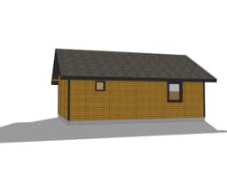Domek CRK5 PLUS – solidna konstrukcja z drewna, z panoramicznymi oknami