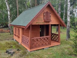Duży Drewniany Domek Dla Dzieci Kitty IV - 4x2,5m z antresolą - zdjęcie 8