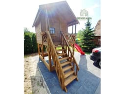 Drewniany domek ogrodowy Bolek dla dzieci – 2,8x2m – Drewnolandia