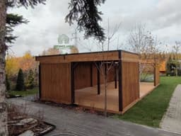 Nowoczesna drewniana altana ogrodowa Liwia – przestronny projekt na 6x6 m