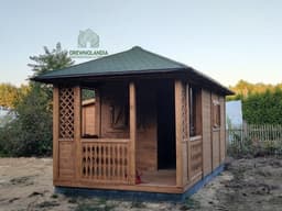 Drewniany domek letniskowy "Andrzej", 5x3m, z tarasem