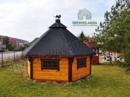 Luksusowy domek drewniany z grillem
