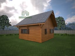 Domek z poddaszem i balkonem