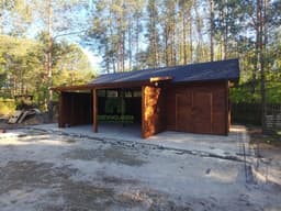 Wiata na samochod plus drewutnia