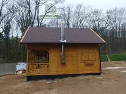 domek z tarasem bocznym Olaf 7x5m