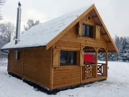 Drewniany domek Wiktor IV, do 35m2, model idealny na działkę