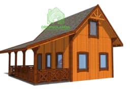Domek Albert z tarasem 7x3m – komfortowe rozwiązanie dla rodzinnych wyjazdów na działkę