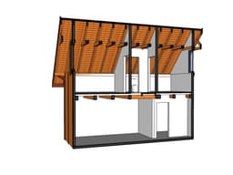 Duży domek Albert 7x5m z tarasem 7x3m – funkcjonalne i estetyczne rozwiązanie