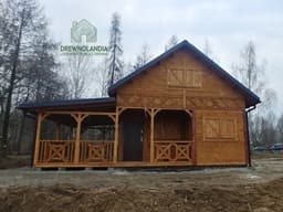 Drewniane domki letniskowe Wiktor IV - przestronny model z tarasem