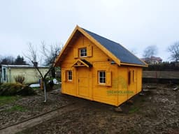 Mikołaj II, domek drewniany, komfortowe wnętrze, 25m²