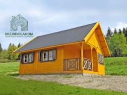 Duży domek drewniany Wiktor III z tarasem, 