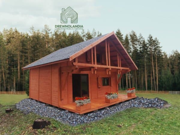 Drewniany domek CRA7 – idealny do rekreacji przez cały rok