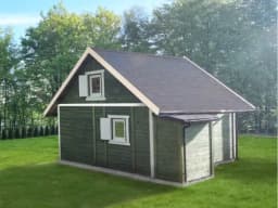 Screenshot prezentujący detale architektoniczne domku CRA8