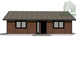 Drewniany domek Antoni, rzut pomieszczeń w letniskowym projekcie Drewnolandia