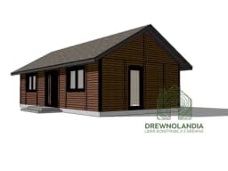 Antoni – plan letniskowego domku drewnianego, powierzchnia 70 m²