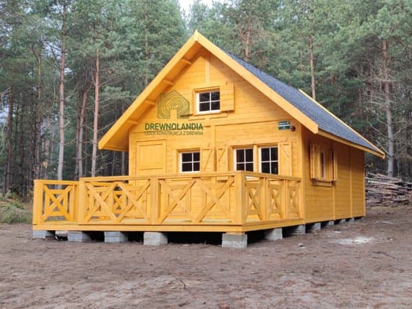 Drewniany domek Maciek II o powierzchni 25m² z dużym tarasem