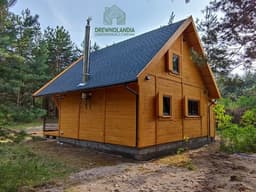 Domek drewniany Leon w nowoczesnym stylu – projekt Drewnolandii