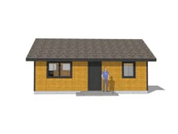 Drewniany domek rekreacyjny całoroczny CRK5 - 54 m² - zdjęcie 26