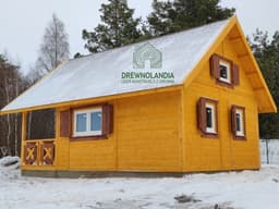 Bolesław - domek z drewna, wymiary 7x5 m, letniskowy z antresolą
