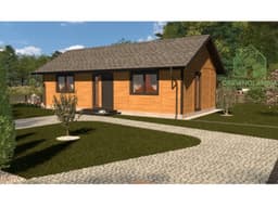 Drewniany domek CRK1 – widok na przestronną elewację