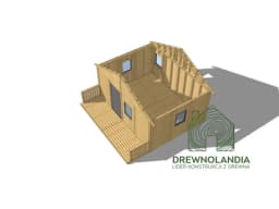 SM-2 - Drewniany domek letniskowy z montażem własnym, wersja 20013