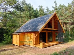 Nowoczesny duży domek z drewna 35m² – elegancja i styl