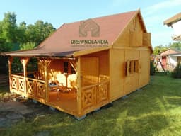 Domek drewniany z antresola caloroczny