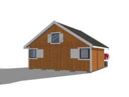 Adam IV 5,9mx5,9m - drewniany domek Adam III z tarasem