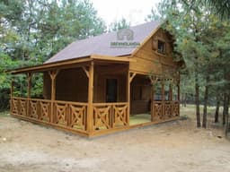 Drewniany domek letniskowy Drewnolandia - model CRP6
