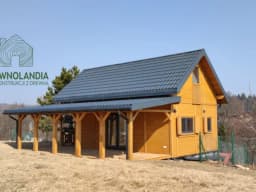 Domek CRK7 – elewacja boczna z przeszkleniami
