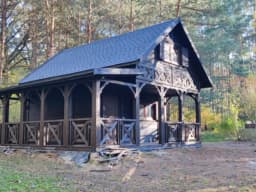 Drewniany domek CRK14 – widok na nowoczesną elewację