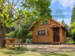 CRA1 – drewniany domek całoroczny z antresolą – Drewnolandia