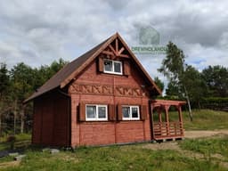 Drewniany domek Julianek 6x5,5m z tarasem – idealny na działkę – 33m²