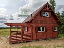 Domek letniskowy Julianek z tarasem – 6x5,5m – Drewnolandia – 33m²
